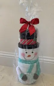 20" HOLIDAY Boxes 3 Stackable Snowman Nesting Storage Holiday Container Gift Box