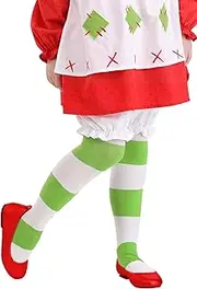 [Fun Costumes] Kid's Strawberry Shortcake Costume Tights | Strawberry Shortcake Costumes