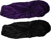 NOLITOY 2pcs Buckle Long Elastic Sleeping Hat Silk Shower Cap Silk for Braids Satin Hair Hats Satin Dreadlocks Cap Sleeping Hats Ladies Hats Caps Satin Bonnets
