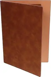NUOBESTY Leather Portfolio Organizer, PU Leather A4 Document Holder File Organizer with Invisible Magnetic Closure for Home School Office Stationery