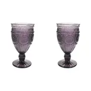 2x LVD Stemmed 16.5cm Red Wine Glass Cup Party Glassware Goblet Barware Lilac