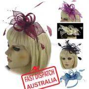Melbourne Cup Spring Races Racing Carnival Feather Headband Clip Fascinator