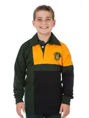 Bottle/Gold/Black Rugby Top With Crest