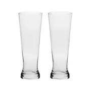 2pc Krosno 500ml Duet Pilsner Beer Glass Pale/Lager Drink Tumbler Cup Set Clear