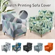 Rlastic Floral Single Sofa Armchair Slipcover Stretch High Back Sofa Chair Cover