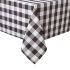 Hiasan Checkered Tablecloth Rectangle - Stain Resistant, Waterproof Polyester