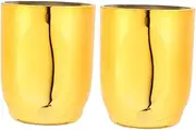 NAMOARLY 2pcs Anti-Fall Color Cup Party Game Supplies Dice Bar Game Supplies Bar Supplies Game Accessory Party Table Game Props Plastic Golden