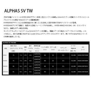 DAIWA 21 ALPHAS SV TW [漁拓釣具] [兩軸捲線器]