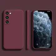 Liquid Silicone Phone Case for Samsung Galaxy S22 S21 S20 S10 Ultra Plus FE A73 A72 A71 A53 A52 A51 A33 A32 A31 4G 5G Cover,Plum,for Galaxy A33 5G