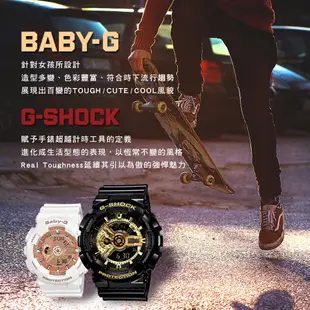 CASIO 卡西歐 BABY-G 人氣休閒手錶-黑X粉紅 BA-130-1A4