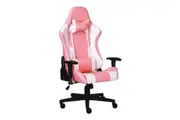 Playmax Elite Fabric Gaming Chair (Pink and White)
