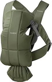 BabyBjörn Baby Carrier Mini Woven Baby Carrier, Dark Green