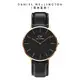 Daniel Wellington DW 手錶 Classic Sheffield 40mm爵士黑真皮皮革錶 DW00100127