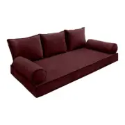 Model V3 Twin Velvet ContrastPipe Indoor Daybed Mattress Pillow AD368