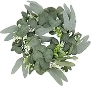1Pc Rabbit Ear Leaf Wreath Artificial Eucalyptus Garland for Home Decor Party Festivals Design for Year Use Greenery Wall Door Hanging Decor