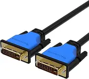 DVI to DVI Cable (2M / 6FT) – Monitor Cable, Dual Link, 24+1 DVI-D Male to Male, Digital Video Cable - for Gaming, LCD Monitor, Laptop, Projector