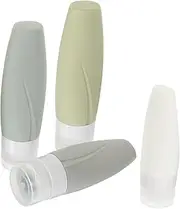 BELLIFFY 4pcs Silicone Bottle Set with Shampoo and Conditioner Dispenser Reusable Bottles Containers Toiletries Empty Containers for Conditioner and Shower Size Shampoo Jr Silica Gel