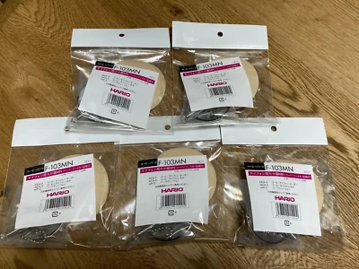5 Packs Hario Coffee Filter Siphon Strainer F-103MN MCA-3 NCA-3 HT HTF-2 Silver