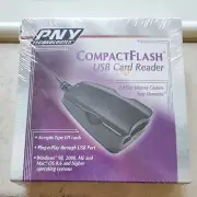 PNY Technologies Compact Flash USB Card Reader *Accepts Type I/II Cards NOS 2001