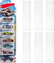 Monciysn 6 Pack Clear Model Car Display Case - Holds up to 60 Cars, Compatible with Hot-Wheels Packaged Cars，Toy Car Storage Organizer Wall Mount Toy Car Storage Display Case