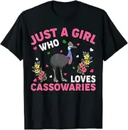 [VidiAmazing] Cassowary Bird Lover Just A Girl Who Loves Cassowaries ds166 T-Shirt