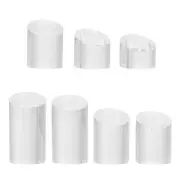 7 Pcs Clear Acrylic Round Ring Display Stand Cabinet Jewelry