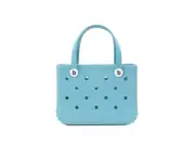 EVA Beach Bogg Bag Waterproof Tote Shoulder Handbag Child Capacity Handbag Fashion Kid Beach Tote Bogg Bag Sky Blue