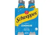 Schweppes Lemonade Soft Drink Bottle Glass Multipack 300ml x 4 Pack