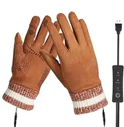 [Quzente] Heated Gloves for Women | USB Cold Weather Heating Gloves - Heating Winter Thermal Touchscreen Snow Gloves for Driving Hiking Snow Work Men & Women