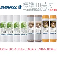 在飛比找momo購物網優惠-【EVERPOLL】標準10英吋 一年份樹脂濾心組B(8入)