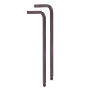 2pcs Ball End Hex Key Wrench 5mm L-Shape Long Arm Metric Wrenches Red