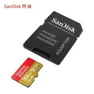 SanDisk SD Extreme microsd TF卡256g128g64G手機4K無人機U3高清相機監控機攝像頭存儲卡