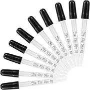 iplusmile 10pcs Bent Tip Glass Pipette Droppers with Scale Precision Laboratory Dropper for Easy Dispensing Narrow Spaces Easy to Clean Reliable Material Compact Design