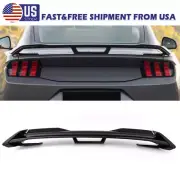 Fit For 2024-2025 Ford Mustang Gloss Black Rear Spoiler Lip W/ Gurney Flap Set (for: Ford)