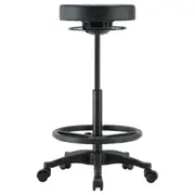 Buro Polo Drafting Stool Adjustable Vinyl with Foot Ring Black