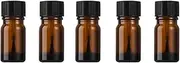 5 PCS 5ml Nail Polish Sample Bottles Glass Nail Polish Bottles Cuticle Oil Container for Nails Nail Polish Jars Empty Brown