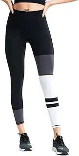 [nonono] Tracksuit Yoga Set Women Gym Yoga Sets Sport Bra+Pant Sportswear Patchwork Striped High Elastic Breathable Running Sport Suit XL 1