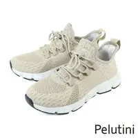 在飛比找momo購物網優惠-【Pelutini】厚底綁帶透氣休閒鞋 米色(336002W