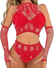 [Generic] Womens Lingerie Sexy Corset Set Ladies Permed Gloves Bra Tghts Sexy Lingerie Sets Underwear Sexy Long Robes for Women Lingerie Gown