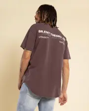 [Silent Theory] Silent Theory Men's Initials T-Shirt in Chocolate Brown Size 2XL 2XL Chocolate Brown