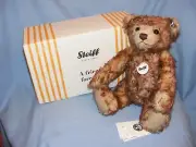 Steiff Classic Teddy Bear 000386 Gift Boxed Brand New Brown Tipped Growls