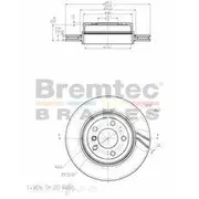 Bremtec Euro-Line GeoZinc Coated Brake Rotor - BDR17200EL