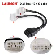 LAUNCH X431 Tesla 12+20 Cable OBD2 20 Pin Detection Adapter For Tesla Model X/S