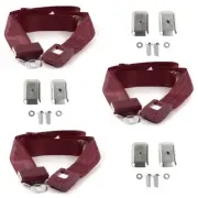 JP Commando 1966 - 1973 Standard 2pt BURG Lap Bench Blt Kit w/BKTS 3 Belts