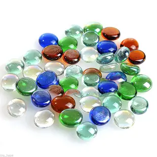 Round Glass Stones Gift Fish Tank Beads 100g Craft Pebbles M