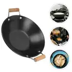 Stainless Steel Double Handle Wok Pan for Home Kitchen