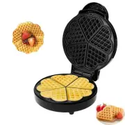 Mini Heart Shaped Waffle Maker-Thin Waffle Iron With Nonstick Surface For Eas...