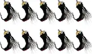 Fishing Lure Spinnerbait, 10X Trout Lures Spinners Kit, Short Shank Hook, Jig Accessories, Bait Making Tools with Realistic Design for Bass Salmon Pike