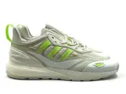 Adidas ZX 2K Boost 2.0 Mens Casual Running Shoe White Green Trainer Sneaker NEW