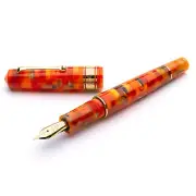 Leonardo Mosaico Fountain Pen in Mango with Gold Trim - Extra Fine Point - NEW